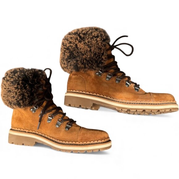 Sam Edelman “Bowen” Suede + Faux Fur Boots – Women’s 8 – Luggage Brown - Picture 8 of 11